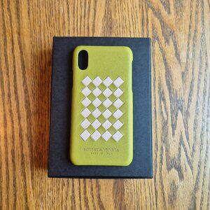 NIB Bottega Veneta Intrecciato Leather iPhone X Case in Chamomile